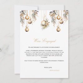 Meddelande om Förlovning för elegant jul - 
