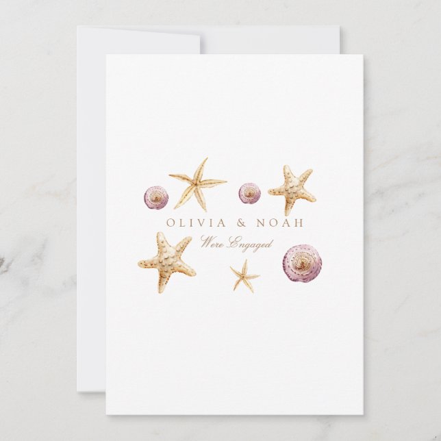 Meddelande om Förlovning för Tropical Beach Snäcka (Framsida)