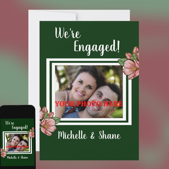 Meddelande om fotoFörlovning Inbjudningar (Skapare uppladdad)