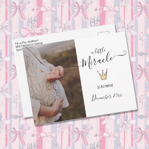 Meddelande om fotoGravid Little Miracle Vykort