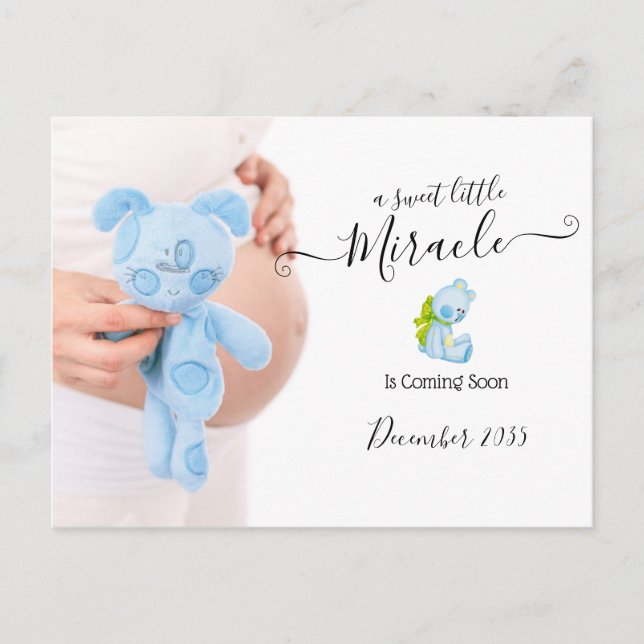 Meddelande om fotoGravid | Sweet Miracle Vykort (Framsida)