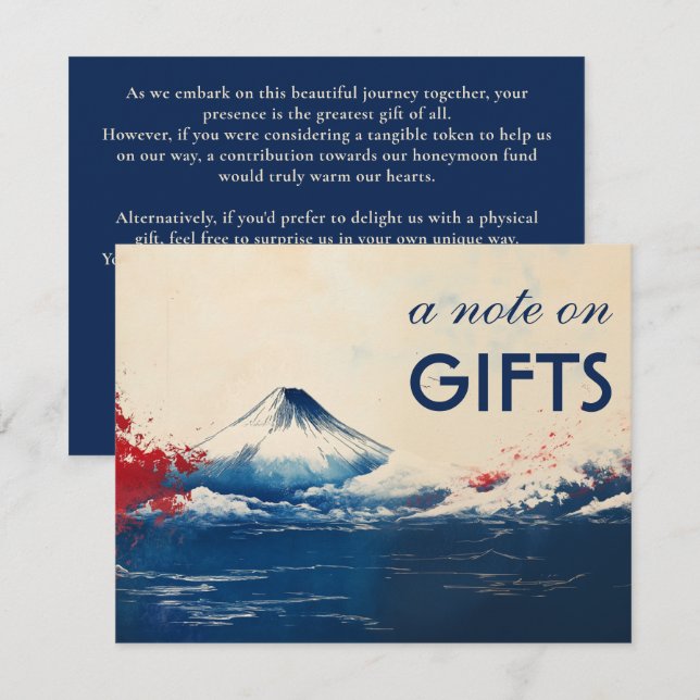 Meddelande om GIFTS Japonesque Harmony med Fuji (Fram/baksida)