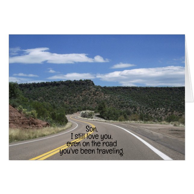 Meddelande om Gospelet för det inmatade hälsningsk Hälsningskort (Framsidan Horizontal)