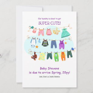 Meddelande om Gravid av baby Clothesline