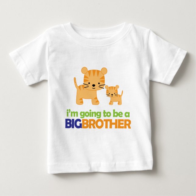 Meddelande om Gravid av Big Brother Tiger T-shirt (Framsida)