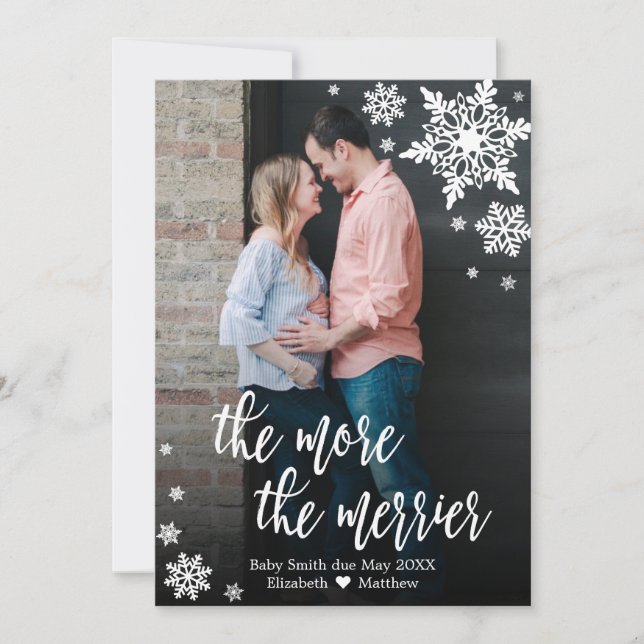 Meddelande om Gravid av fotojulen Inbjudningar (Framsida)