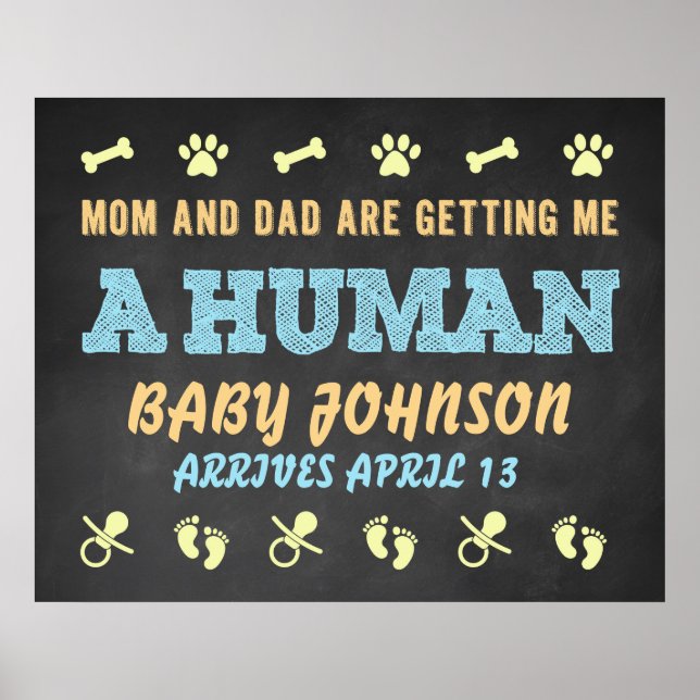 Meddelande om Gravid av Hund i familjen Poster (Framsidan)