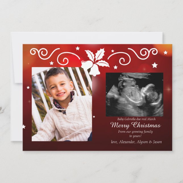 Meddelande om Gravid av julhälsningsfotografi (Framsida)