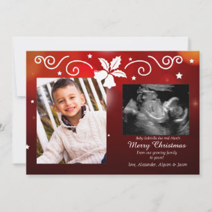 Meddelande om Gravid av julhälsningsfotografi