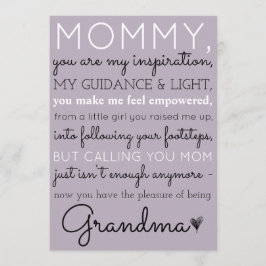 Meddelande om Gravid av mamma till Grandma Cute