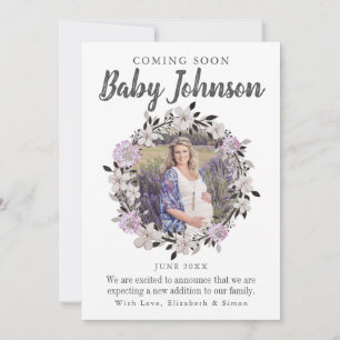 Meddelande om Gravid av modern Blommigt-foto
