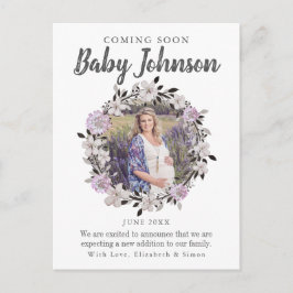 Meddelande om Gravid av modern Blommigt-foto