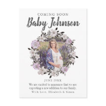 Meddelande om Gravid av modern Blommigt-foto