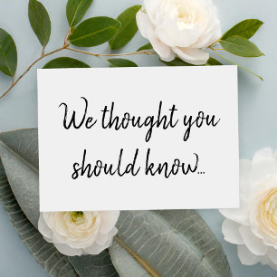 Meddelande om Gravid av modern Elegant-skript