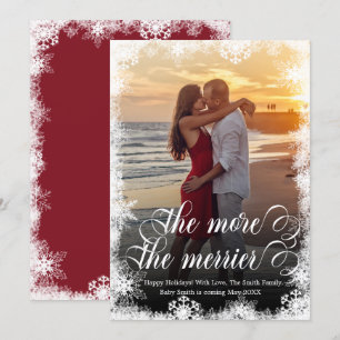 Meddelande om Gravid av Snowy Photo jul Inbjudningar