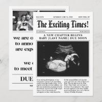 Meddelande om Gravid av tidningar