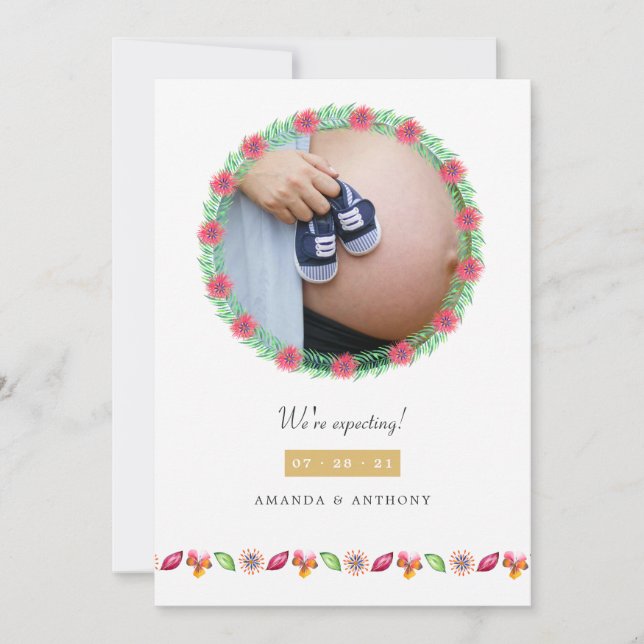 Meddelande om Gravid av Tropical Summer Photo (Framsida)