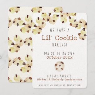 Meddelande om Gravid av vattenfärgscookie