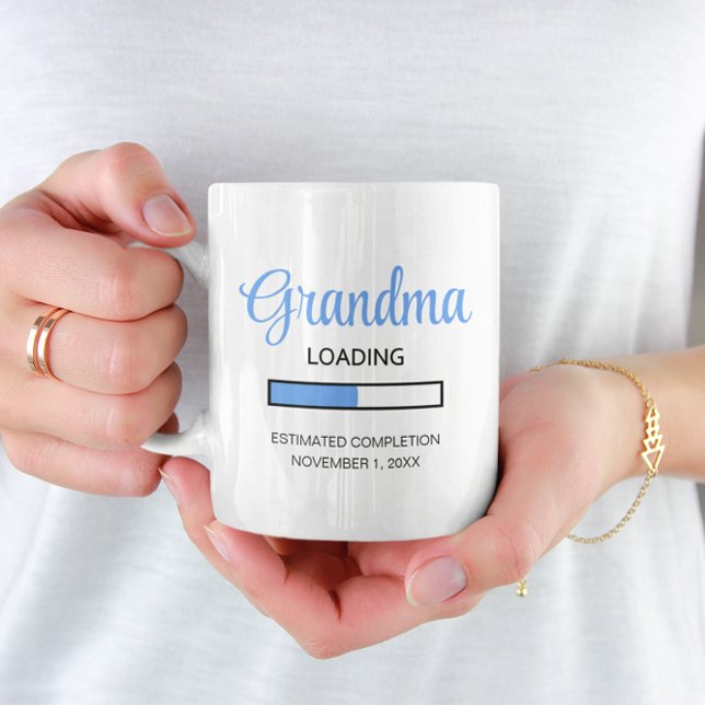 Meddelande om Gravid för blå mormatisk lastning Kaffemugg (Skapare uppladdad)
