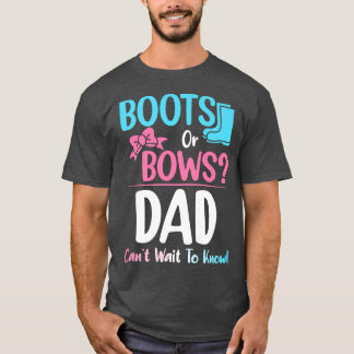 Meddelande om Gravid för Boots eller Bows Pappa Ge T Shirt