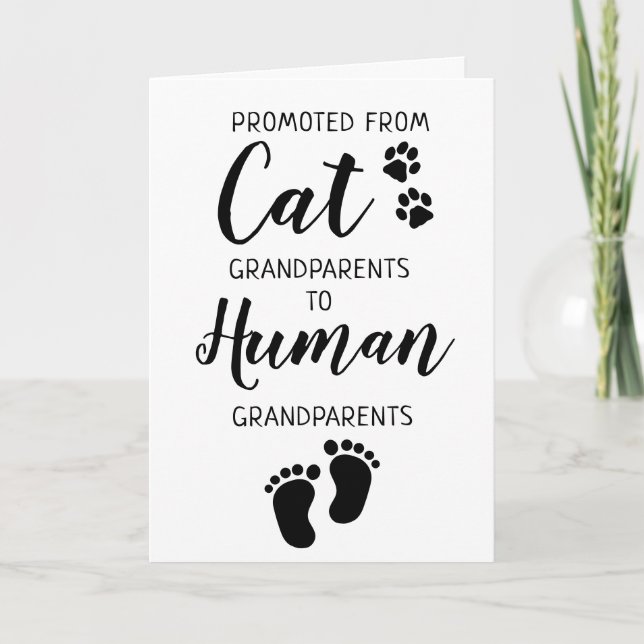 Meddelande om Gravid för Cute Cat-morföräldrar (Framsida)