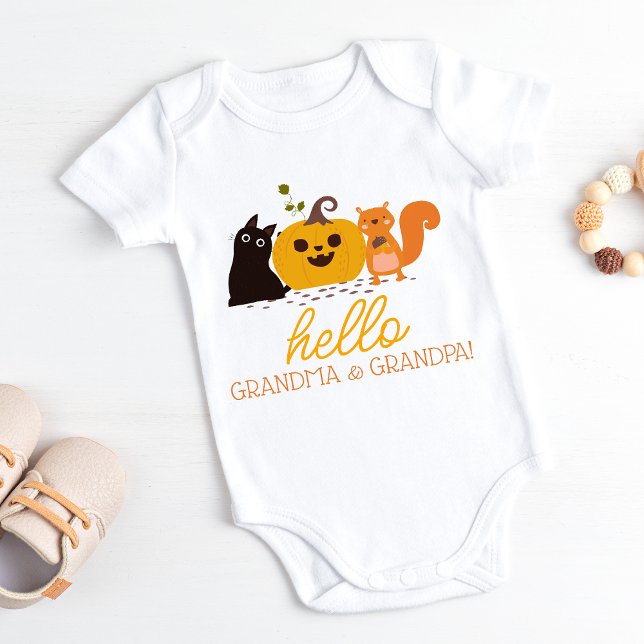 Meddelande om Gravid för cute Fall Grandparent T Shirt (Skapare uppladdad)