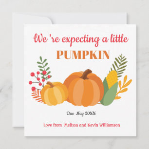 Meddelande om Gravid för Cute Pumpkin