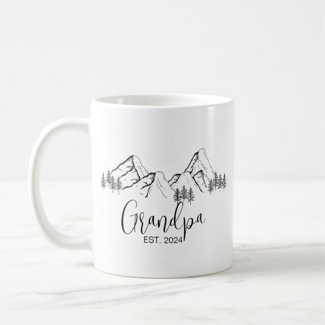 Meddelande om gravid för farföräldrar kaffemugg (Vänster)