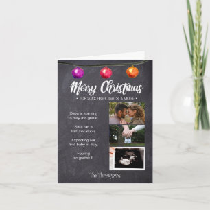 Meddelande om Gravid för fotojul på kalktavla