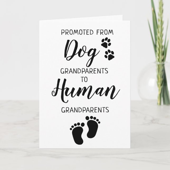 Meddelande om Gravid för grå Hund-farföräldrar (Framsida)