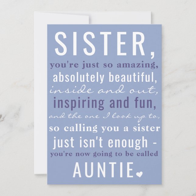 Meddelande om Gravid för nödanrop för syster till  (Framsida)