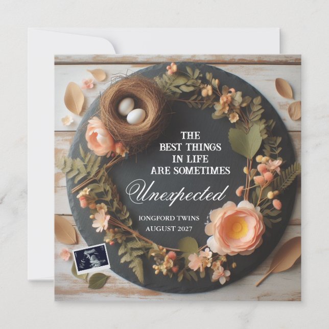 Meddelande om Gravid för social Media Reveal Twill (Framsida)