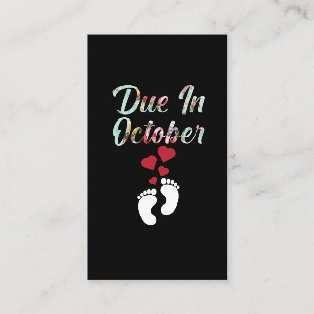 Meddelande om Gravid Förväntar baby den oktober (Framsida)