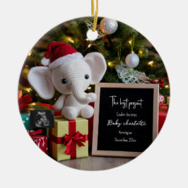 Meddelande om gravid i julafton i helgdag julgransprydnad keramik