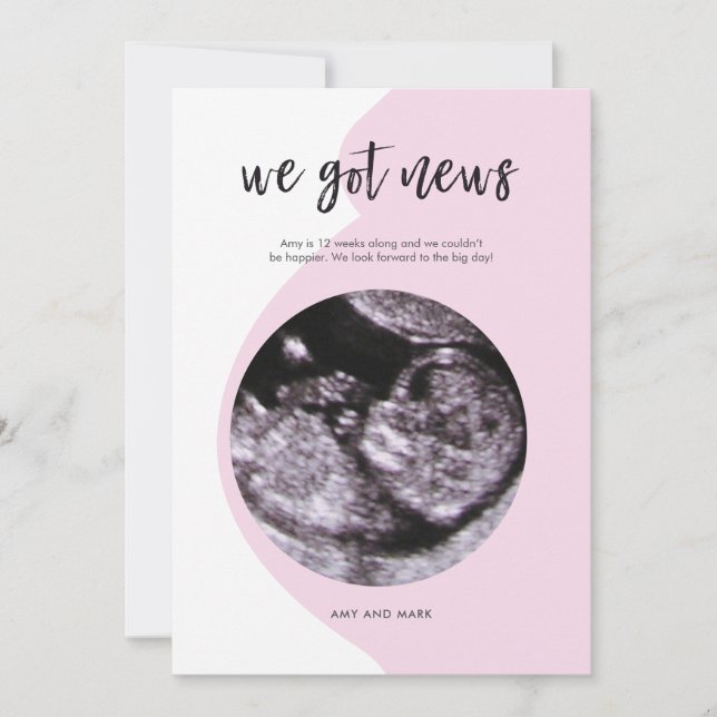Meddelande om Gravid Inbjudningar (Framsida)