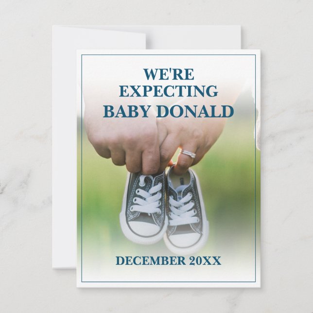 Meddelande om gravid med Baby Shoes (Framsida)