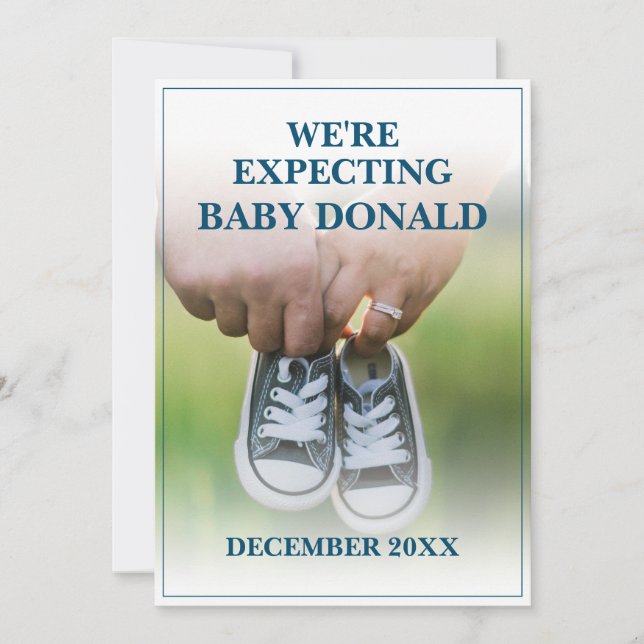Meddelande om gravid med Baby Shoes (Framsida)