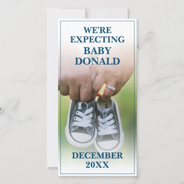 Meddelande om gravid med Baby Shoes (Framsida)