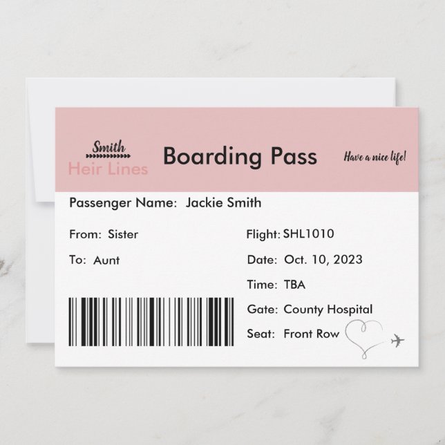 Meddelande om Gravid med inspiration till föräldra Inbjudningar (Framsida)