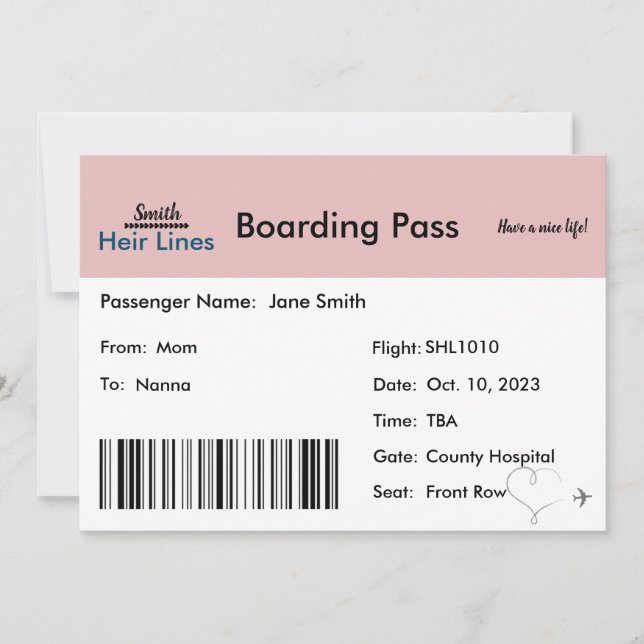 Meddelande om Gravid med resevillkor (Neutralt) (Framsida)