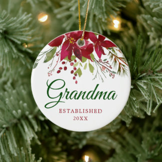 Meddelande om gravid | Ny mormor Julgransprydnad Keramik