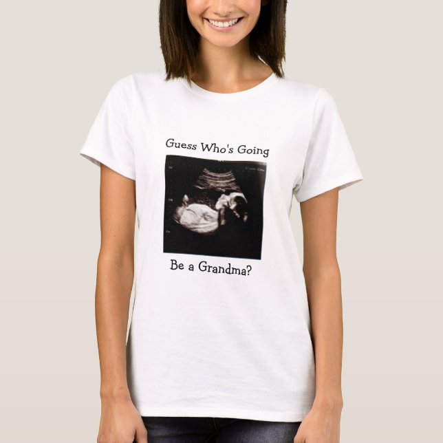 Meddelande om gravid | Ska bli mormor? T Shirt (Framsida)