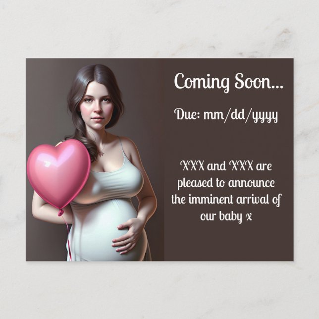 Meddelande om gravid vykort (Framsida)