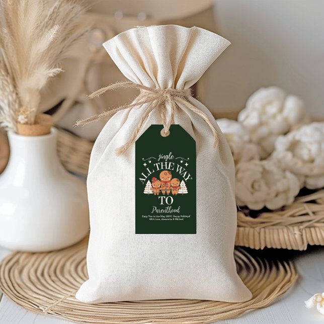 Meddelande om Graviden Baby i jul Presentetikett (Skapare uppladdad)