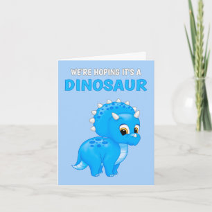 Meddelande om Graviden Cute Dinosaur Pojke