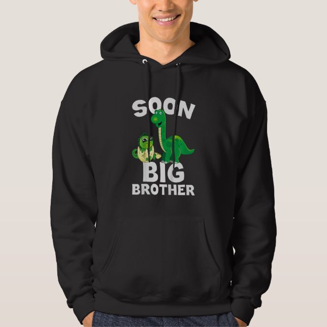 Meddelande om Graviden för Kids Soon Big Brother Hoodie (Framsida)