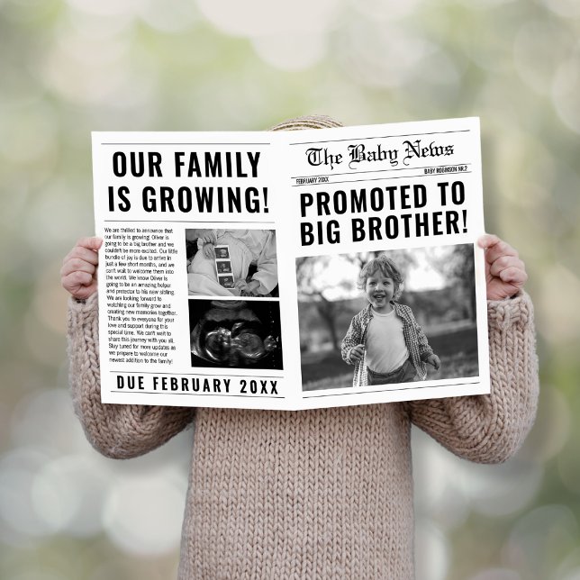 Meddelande om Graviden för nyhetsbroderbroderbrode (newspaper promoted to big brother pregnancy announcement)