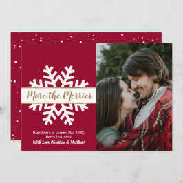 Meddelande om Graviden för snöflingor Photo jul