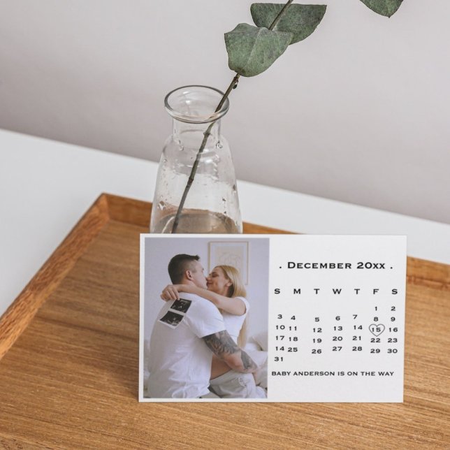 Meddelande om Graviden Modern Script Calendar (Skapare uppladdad)