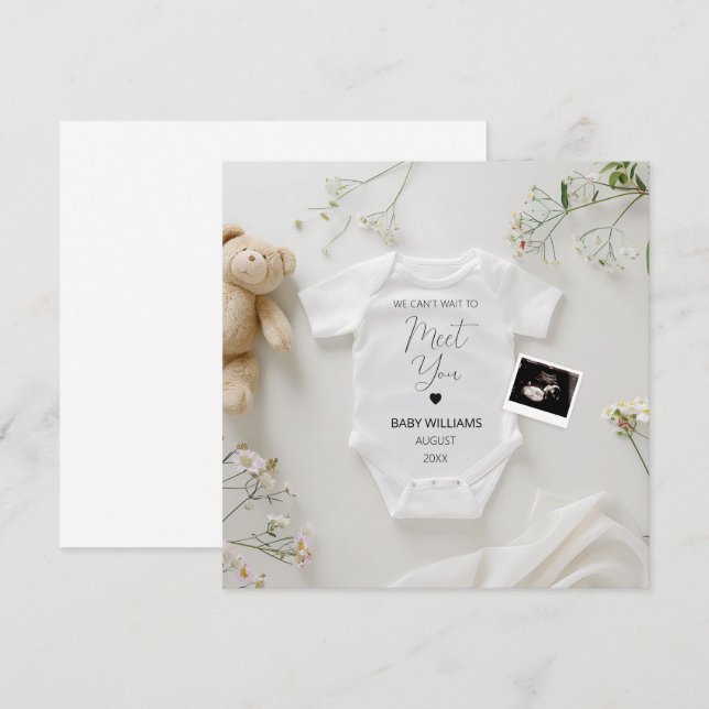 Meddelande om Graviden Modern Vild Flowers Inbjudningar (Fram/baksida)